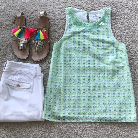 Vineyard Vines Ripple Eyelet & Gingham Blouse - Picture 3 of 6